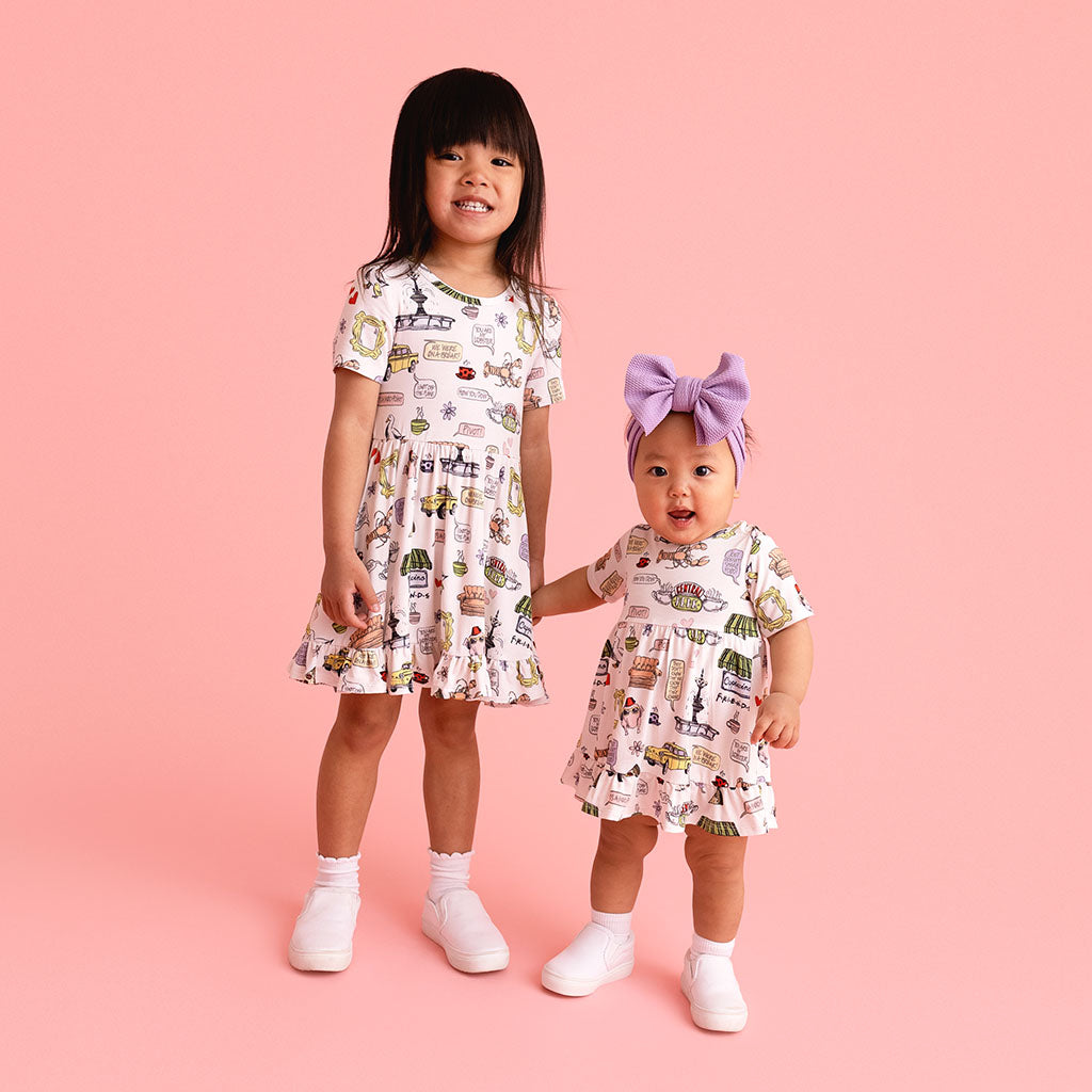 Friends Ruffled Twirl Bodysuit Dress