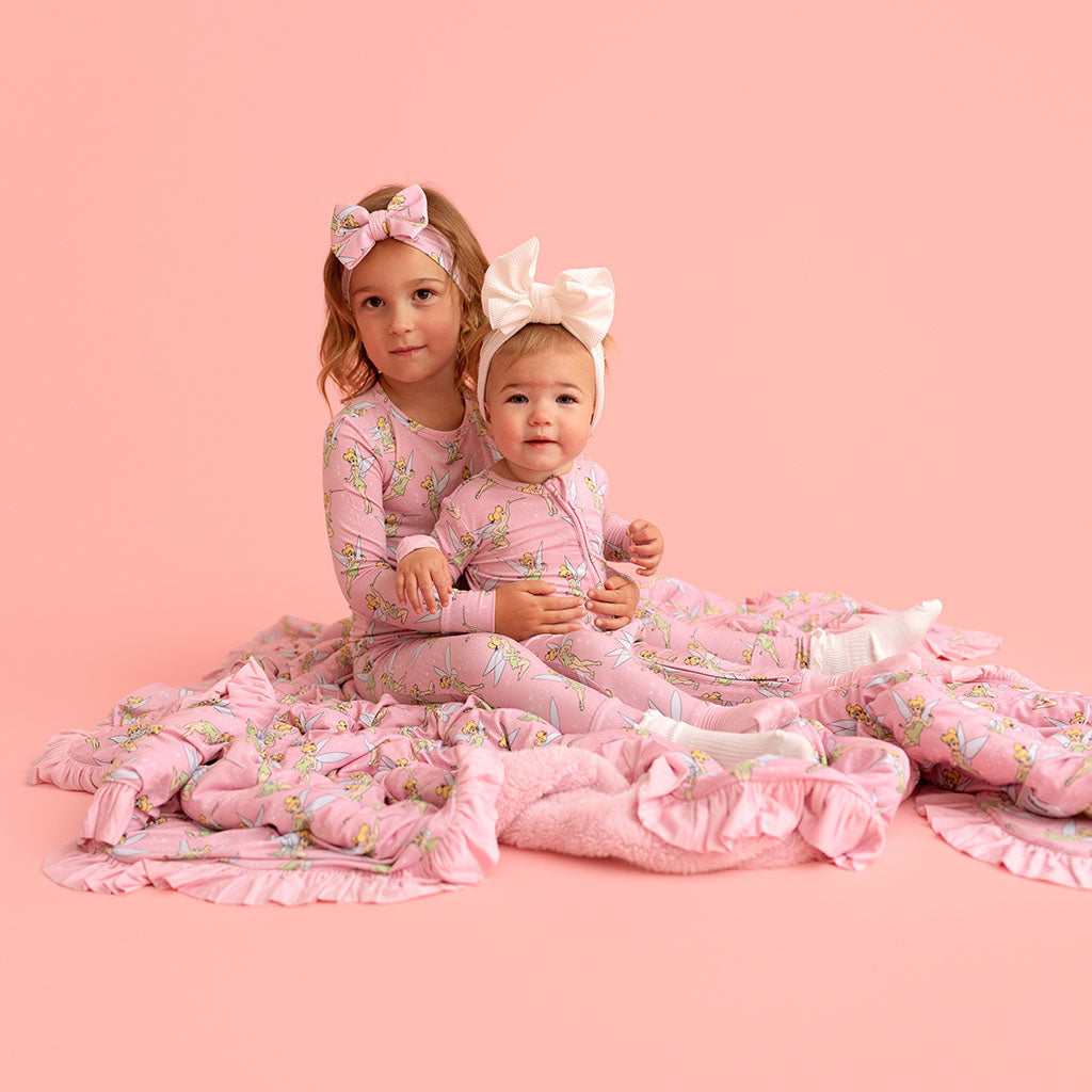 Disney Tinker Bell Ruffled Luxe Plush Patoo® Blanket
