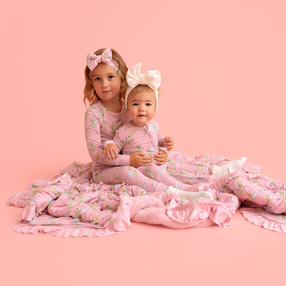 Disney Tinker Bell Ruffled Luxe Plush Patoo® Blanket