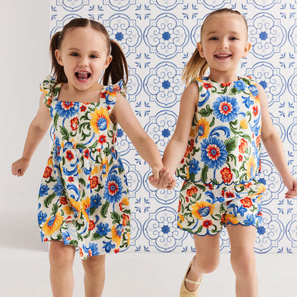 Fiore Italiani Bamboo Challis Top Short Set