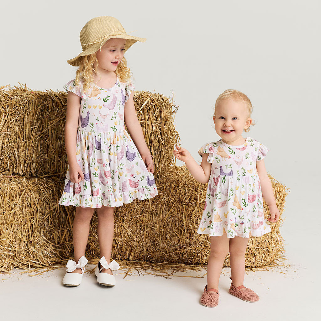 Jo Ruffled Twirl Bodysuit Dress
