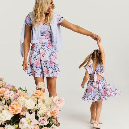 Marion Tie Back Ruffled Twirl Dress