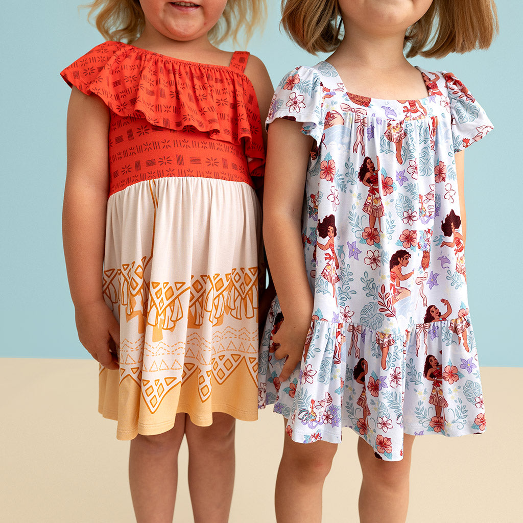 Disney Moana & Pua Square Neck Tiered Dress