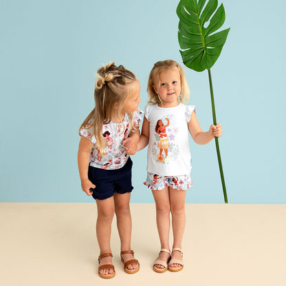 Disney Moana & Pua French Terry Ruffled Shorts