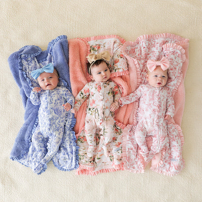 Antoinette Ruffled Luxette Plush Patoo® Blanket