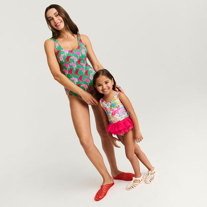 Le Tigre Green Women's Reversible One Piece Swimsuit