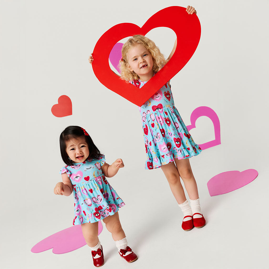 Sweet Fiona Ruffled Twirl Bodysuit Dress