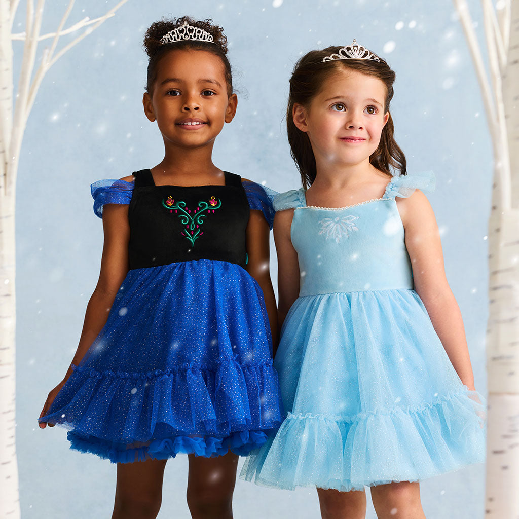 Disney Frozen Elsa Velour Petticoat Dress