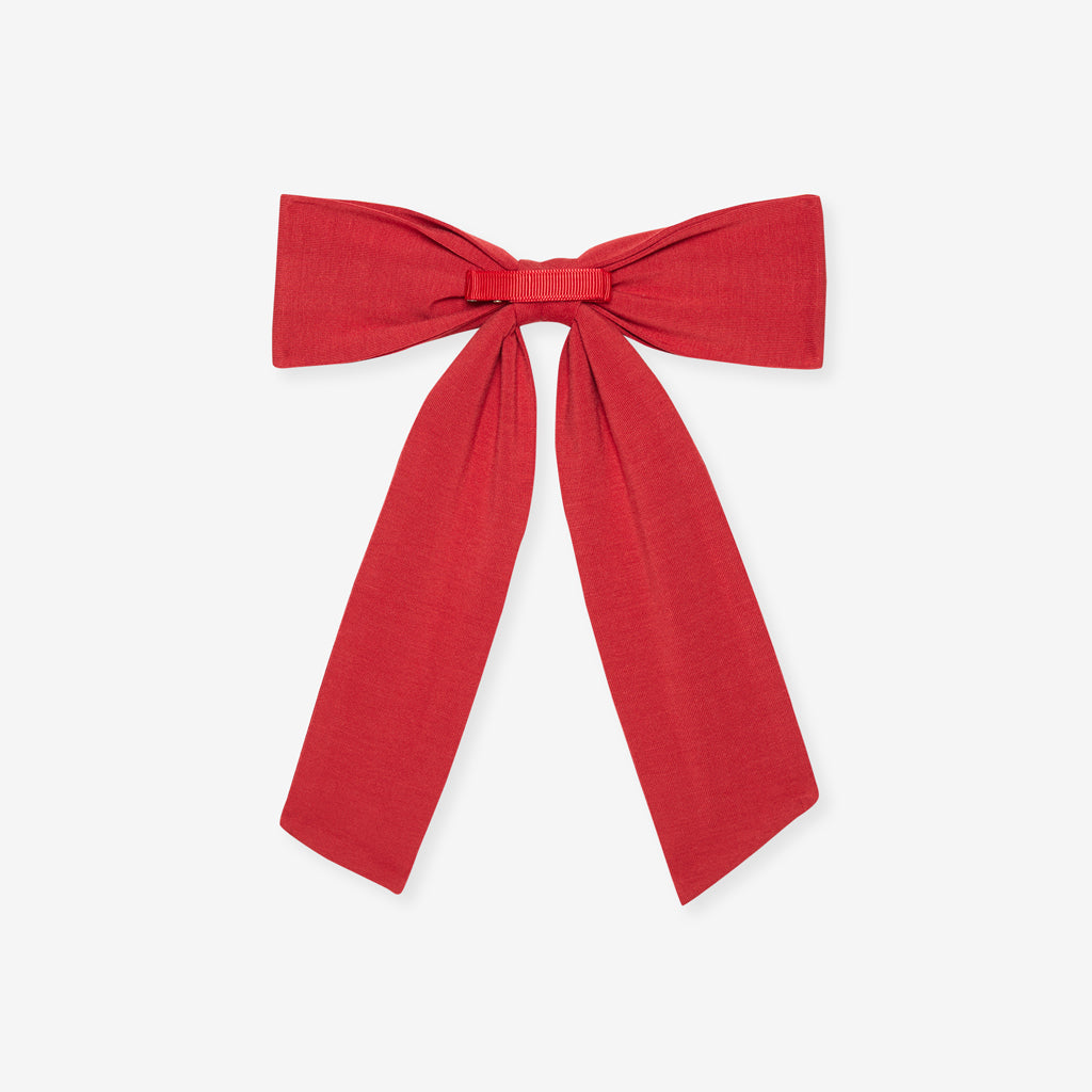Roan Red Luxe Bow Hair Clip