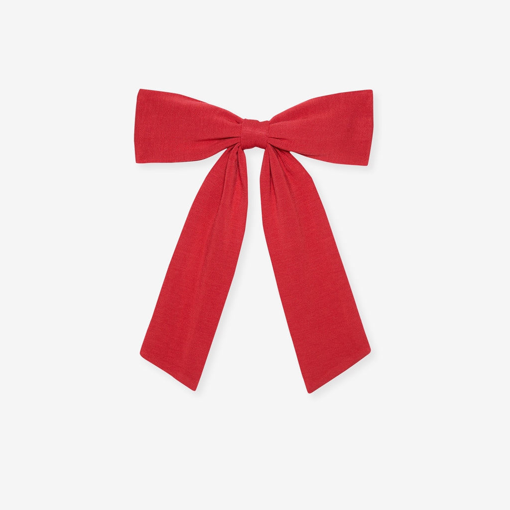Roan Red Luxe Bow Hair Clip