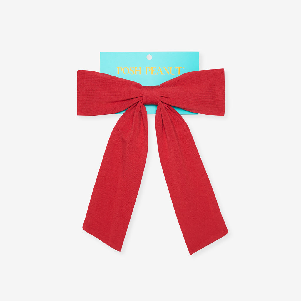 Roan Red Luxe Bow Hair Clip
