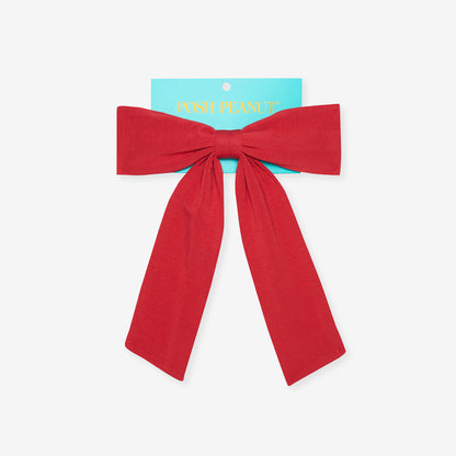 Roan Red Luxe Bow Hair Clip