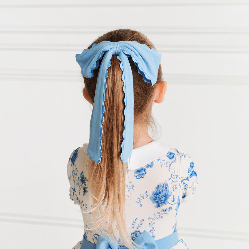 Hattie Blue Luxe Scallop Bow Clip