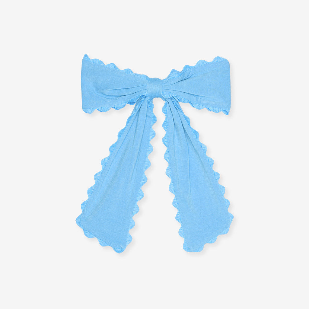 Hattie Blue Luxe Scallop Bow Clip