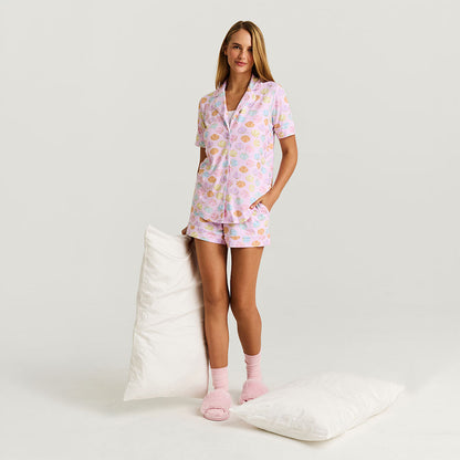 Shelly Pink Women's Luxe Pajama Short Set
