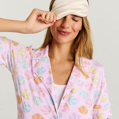 Shelly Pink Women's Luxe Pajama Short Set