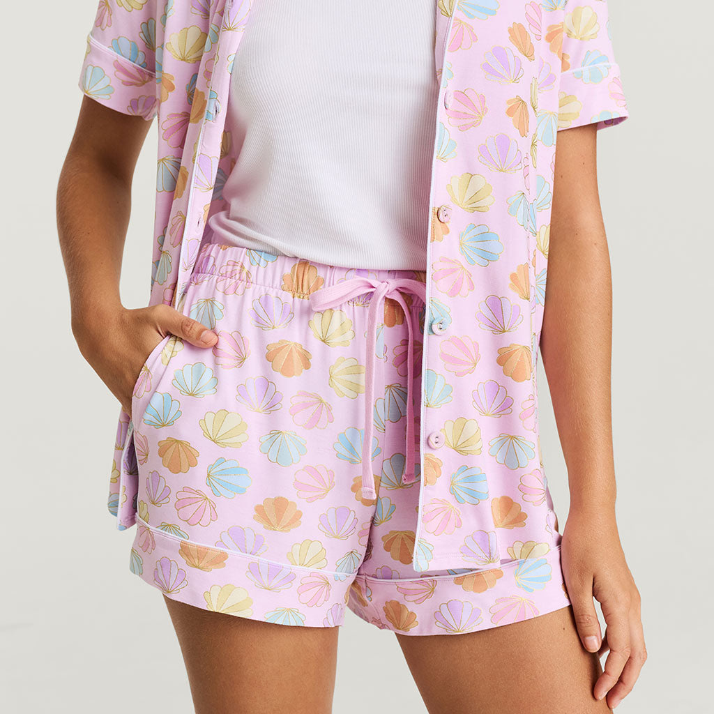 Shelly Pink Women's Luxe Pajama Short Set