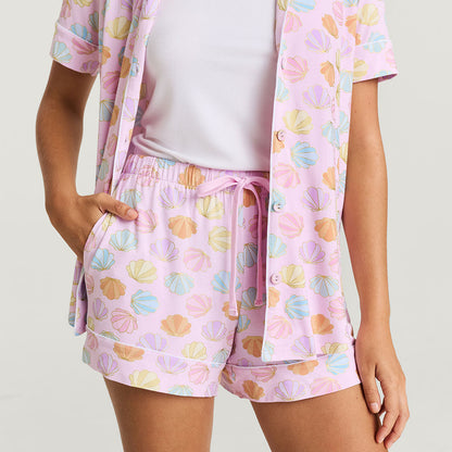 Shelly Pink Women's Luxe Pajama Short Set