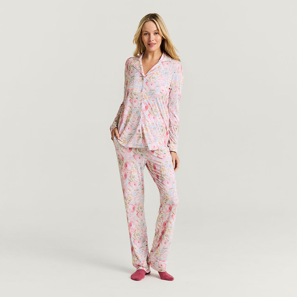 Rose Dreams Women's Luxe Pajama Pant Set