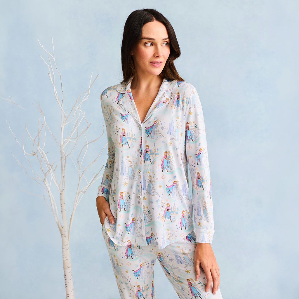 Disney Elsa & Anna Women's Luxe Pajama Pant Set