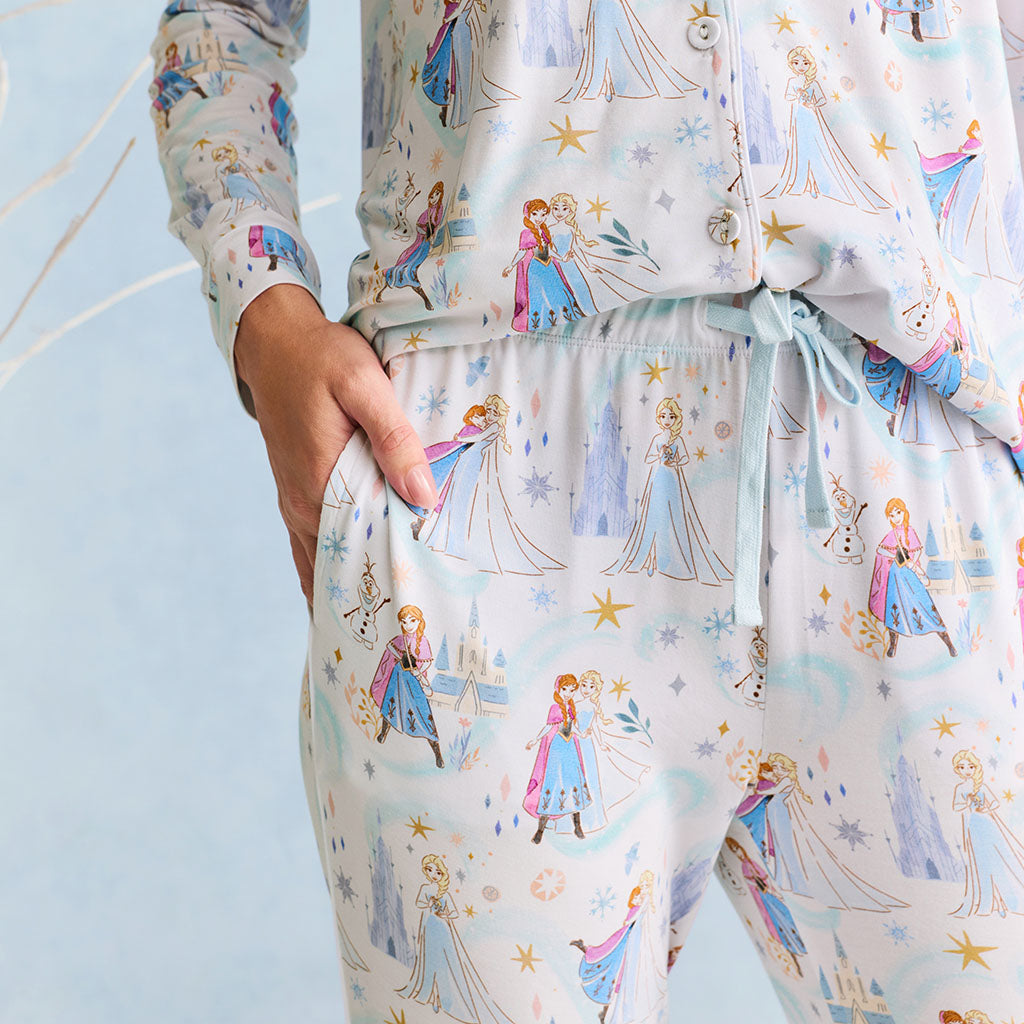 Disney Elsa & Anna Women's Luxe Pajama Pant Set
