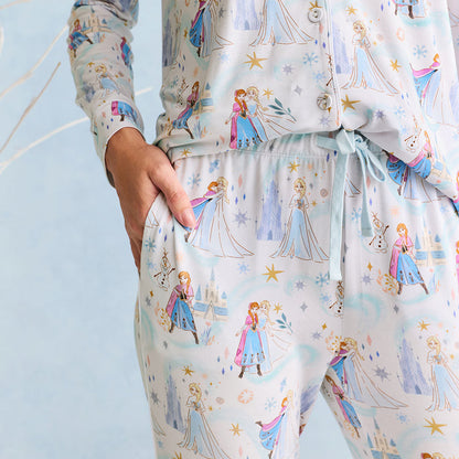 Disney Elsa & Anna Women's Luxe Pajama Pant Set