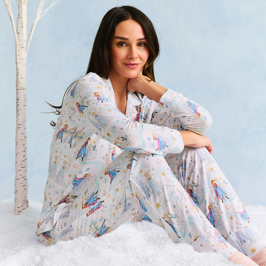 Disney Elsa & Anna Women's Luxe Pajama Pant Set