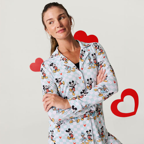Disney Mickey & Donald Women's Luxe Pajama Pant Set