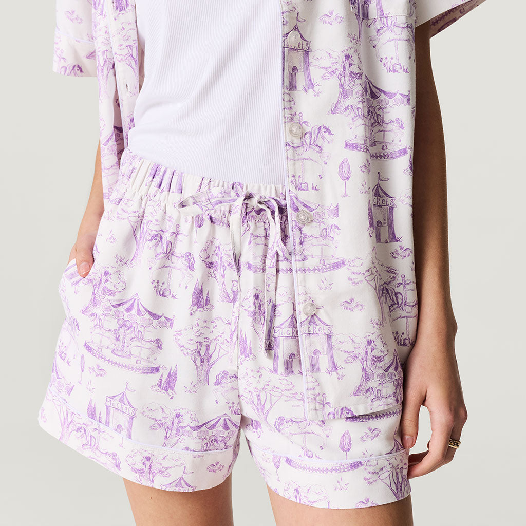 Babette Women's Twill Pajama Short Set
