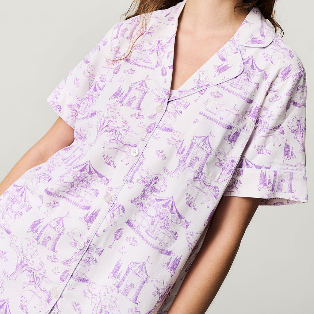 Babette Women's Twill Pajama Short Set