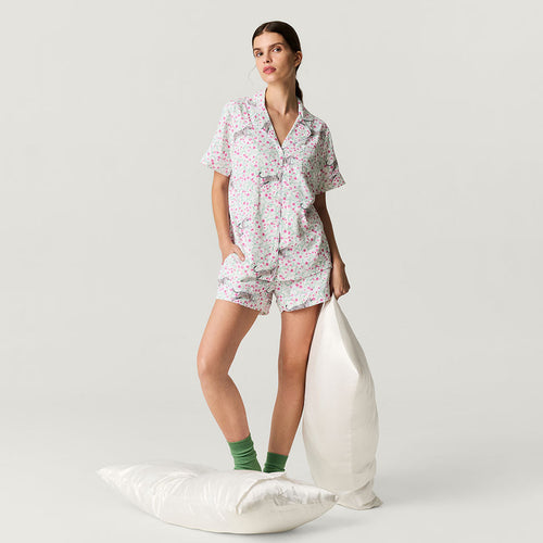 Greta Women's Twill Pajama Short Set