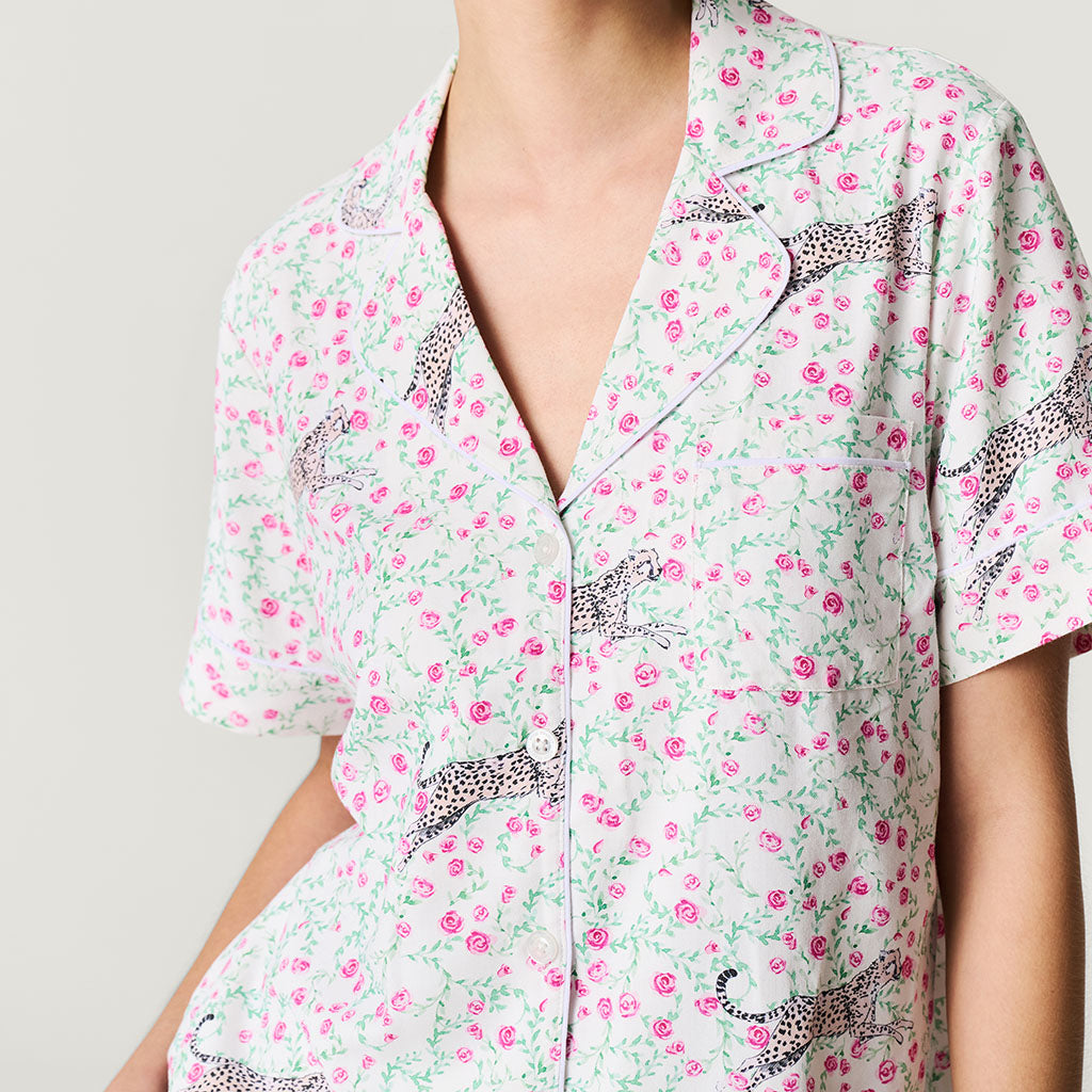 Greta Women's Twill Pajama Short Set