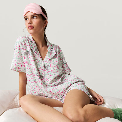 Greta Women's Twill Pajama Short Set