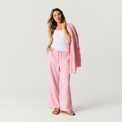 Happy Pink Women's Cotton Crinkle Pants