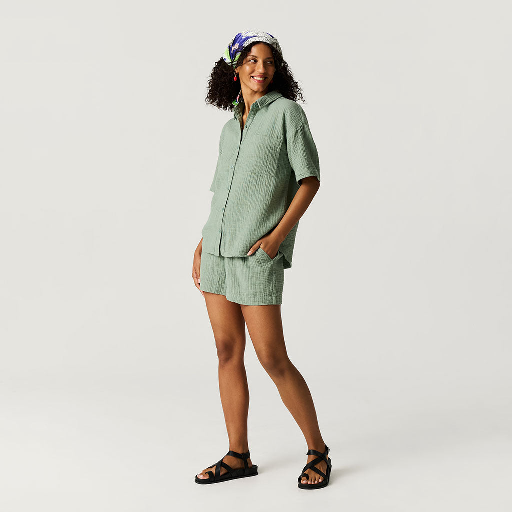 Soft Jade Women's Cotton Crinkle Short Set