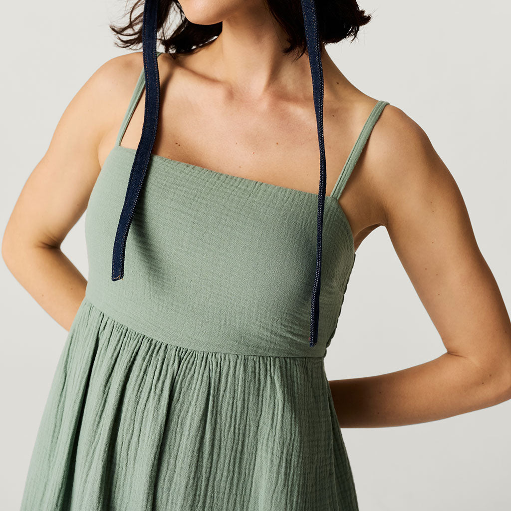 Soft Jade Women's Cotton Crinkle Maxi Dress