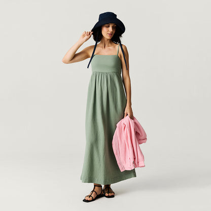 Soft Jade Women's Cotton Crinkle Maxi Dress