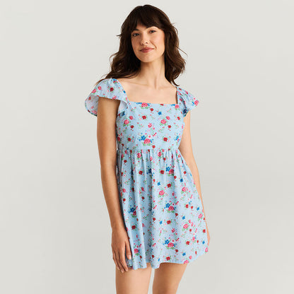 Jean Women's Bamboo Challis Mini Dress