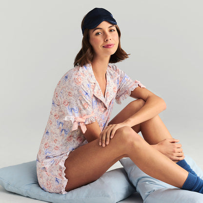 Agatha Women's Ruffled Pajama Short Set