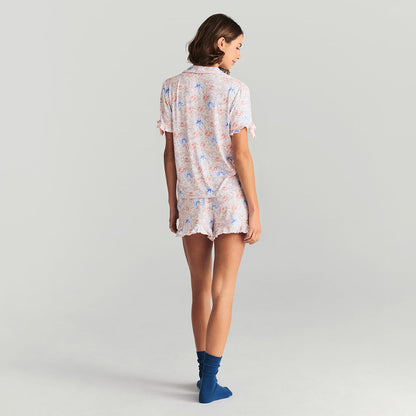 Agatha Women's Ruffled Pajama Short Set