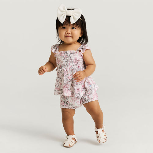 Irene Smocked Babydoll Bummie Set