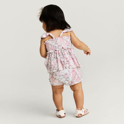 Irene Smocked Babydoll Bummie Set