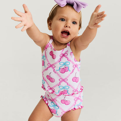 Amarena Lettuce Edge Cami Bummie Set