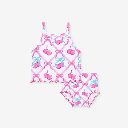 Amarena Lettuce Edge Cami Bummie Set