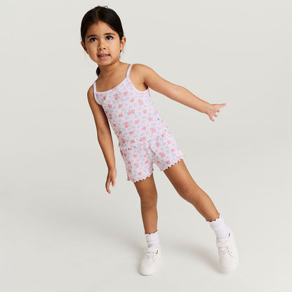 Laney Pointelle Lettuce Edge Cami Short Set