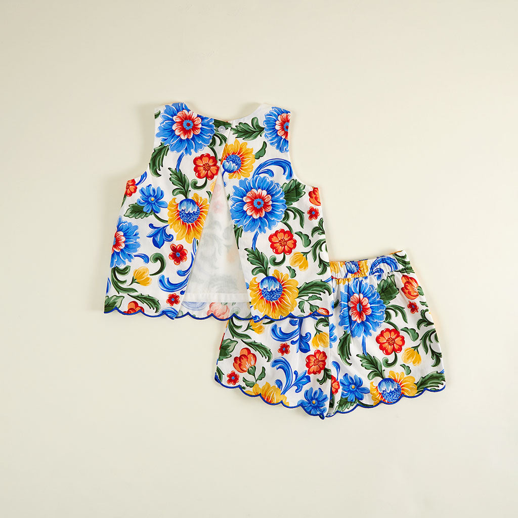 Fiore Italiani Bamboo Challis Top Short Set
