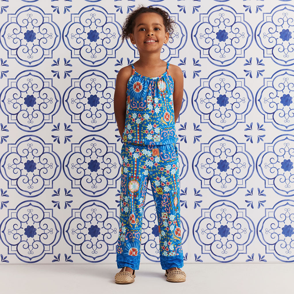 Carretto Swing Tank Border Hem Pant Set