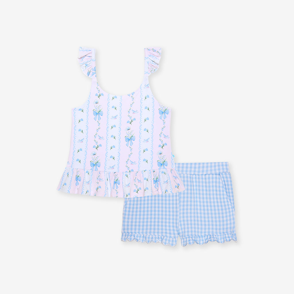 Blythe Flutter Sleeve Cami French Terry Short Set