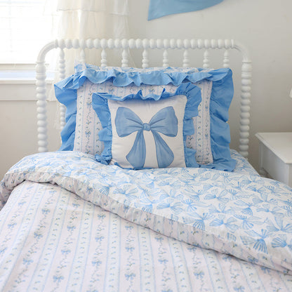 Edda Ruffled Square Throw Pillow Cover