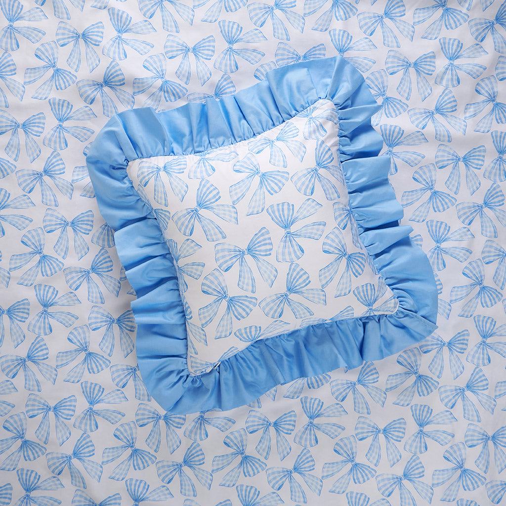 Edda Ruffled Square Throw Pillow Cover